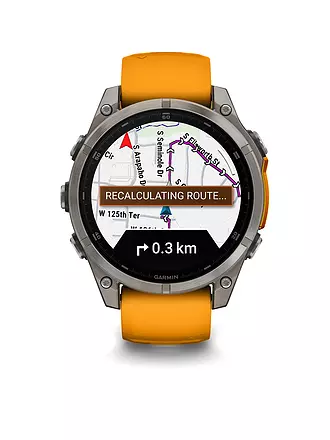 GARMIN | Smartwatch multisport GPS Fenix 8 Amoled Sapphire 47 mm | orange
